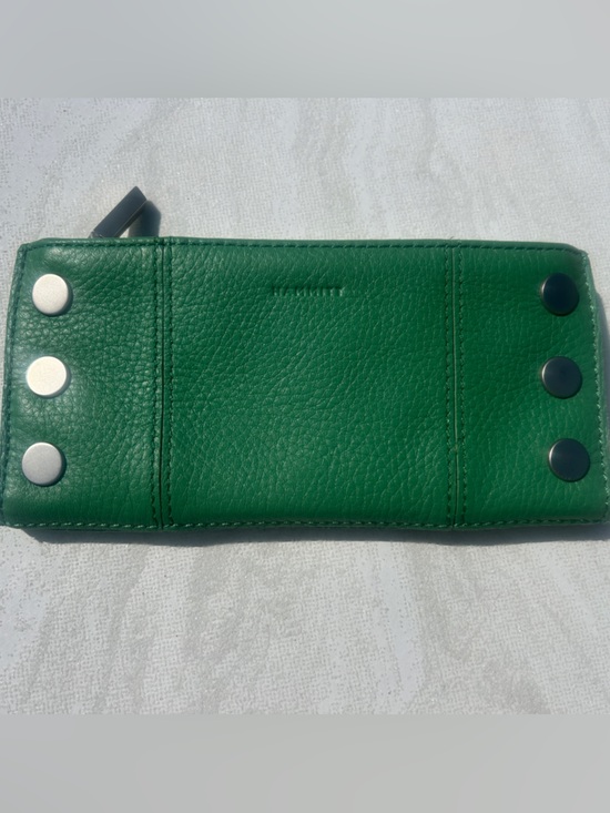 Hammitt Handbags - Hammitt 110 North pebble Kelly leather green slim leather Wallet